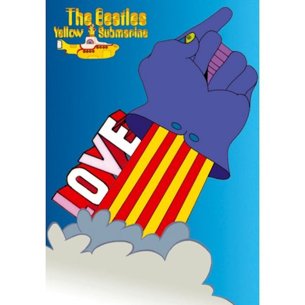 THE BEATLES ビートルズ (結成 65周年 ) - YELLOW SUBMARINE LOVE GLOVE / ポストカード・レター - PGS